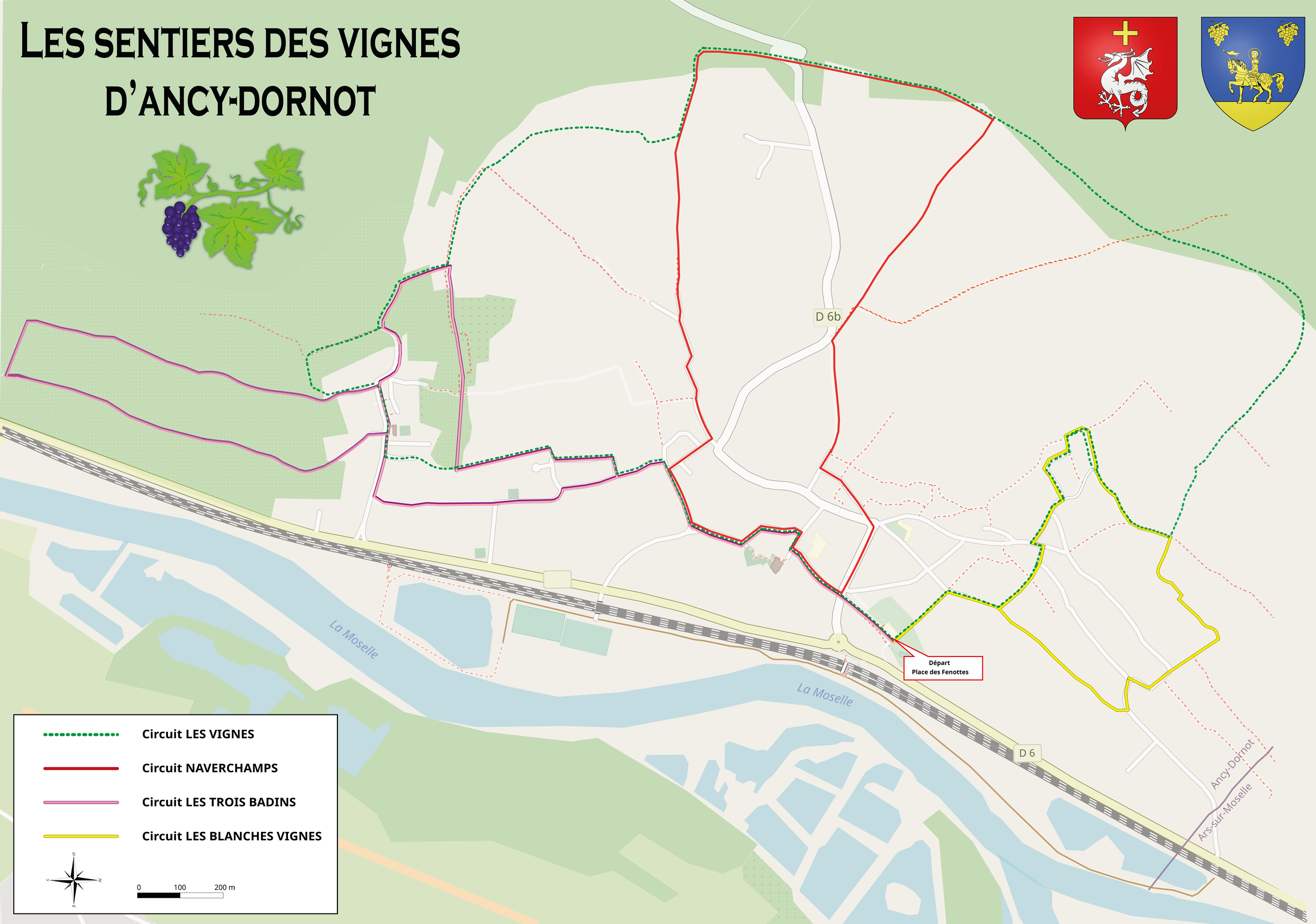 Plan Sentiers des vignes